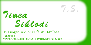 timea siklodi business card